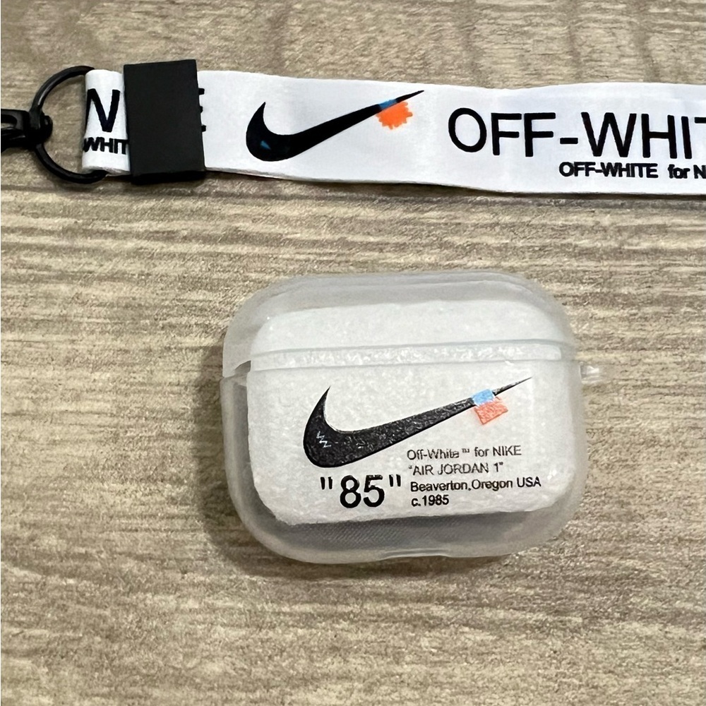 Nike off white AirPod case clear
